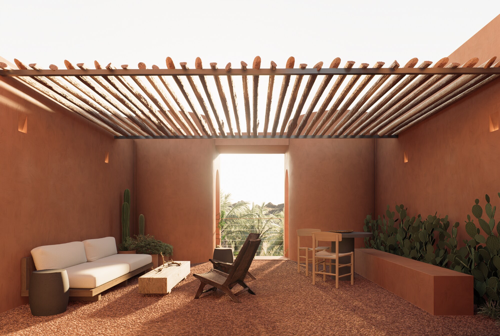 Terraza de la Residencia TYPE B en MEX MALI